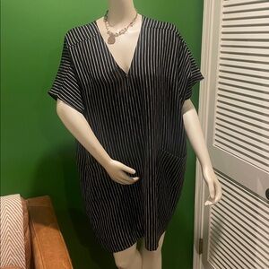Grade & Gather Black and White Striped Dress
